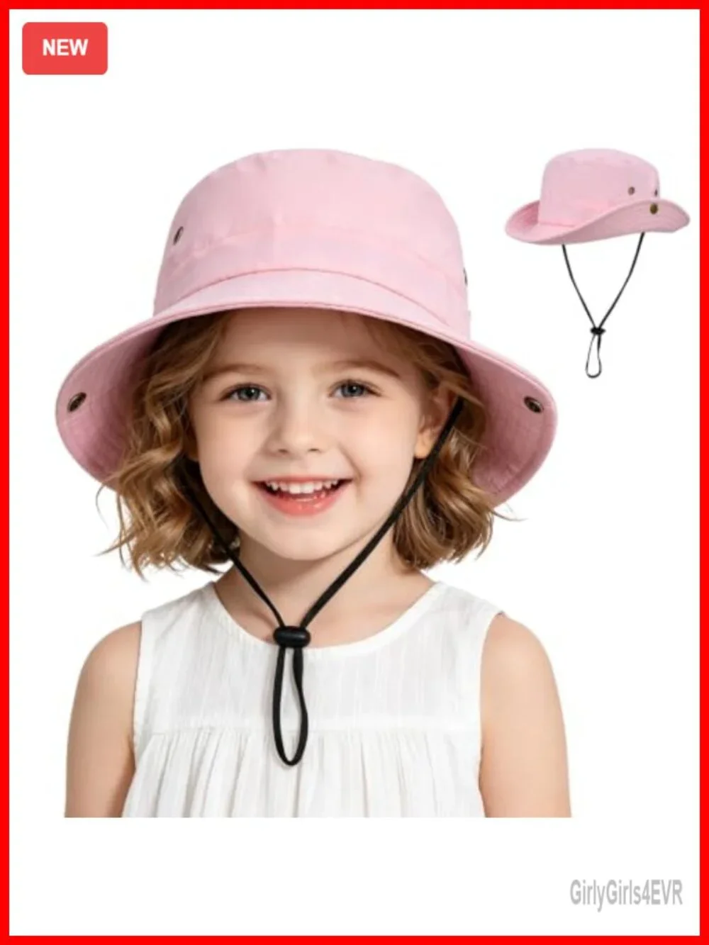 Kids UPF 50+ Sun Hat Lightweight Wide Brim Bucket Hat for Hiking Beach